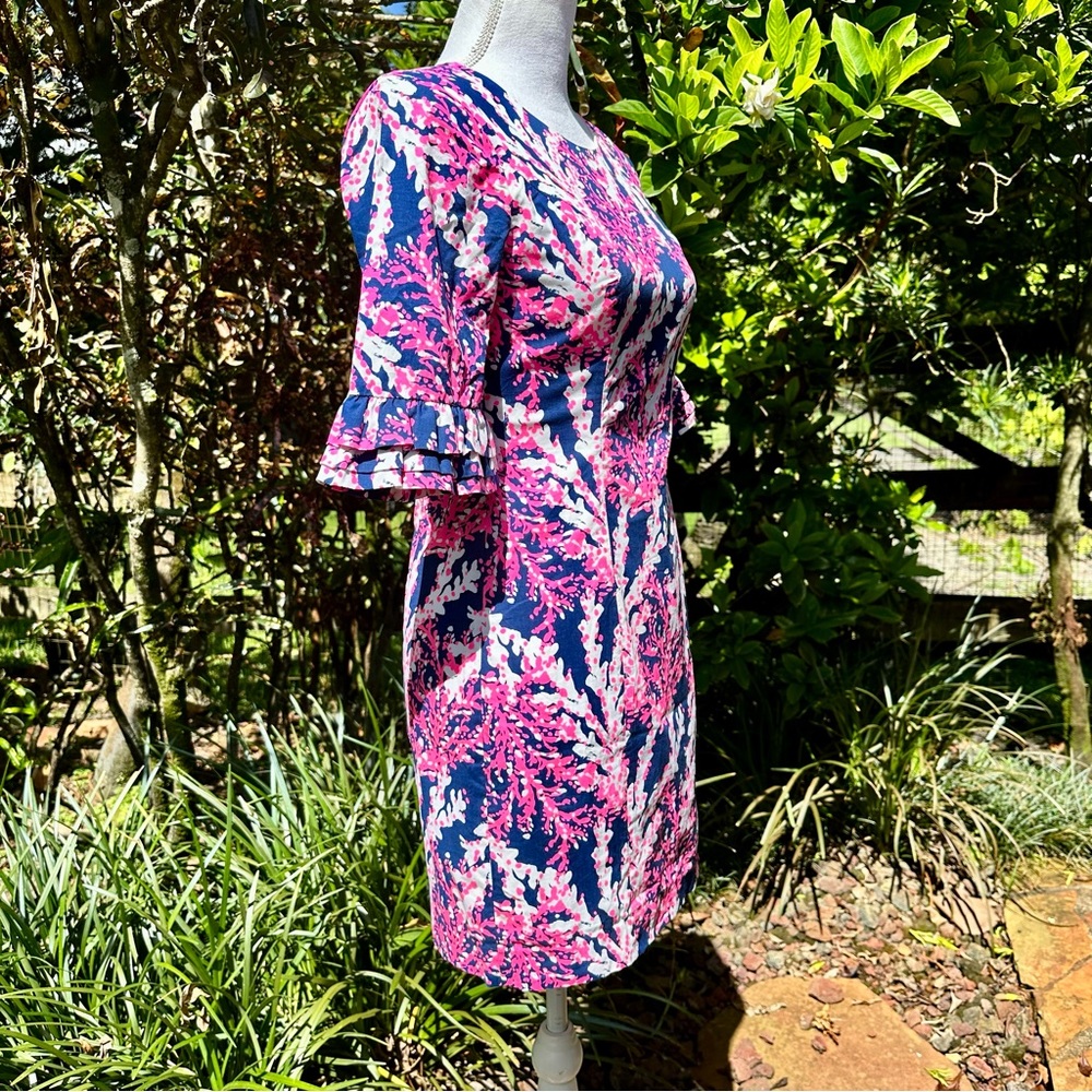 Lilly Pulitzer Fiesta Stretch Dress Nauti Navy Beyond The Sea Print - Picture 7 of 12